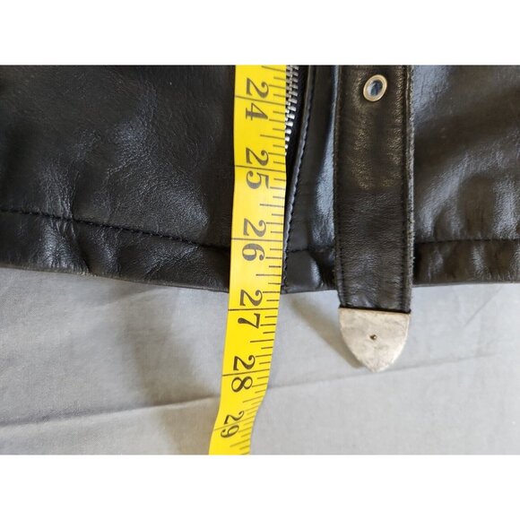 Harley Davidson Women’s Leather Jacket Black Fringed Belted Heavy Size XL - Picture 10 of 12